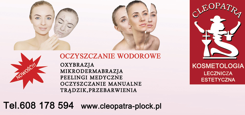 Wodorowe oczyszczanie skóry - Cleopatra Płock